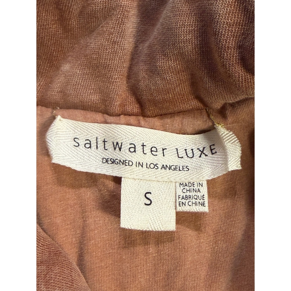 Saltwater Luxe Rust Salmon Quilted Cotton Bomber Jacket S3824-CAML Small - Picture 6 of 10